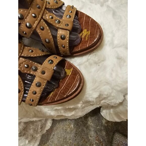 Sam Edelman Stacked Heel Studded Sandals Heels Size 7.5 - Picture 8 of 10